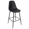 Chaise De Bar Effet Cuir Noir H70cm - Amber