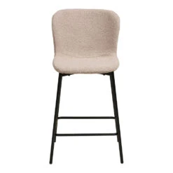 Chaise De Bar En Tissu Beige H65cm - Maeva -Magasin Général Pour La Maison chaise de bar en tissu beige h65cm maeva 698137 698137 FRN02 WEB 1