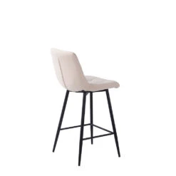 Chaise De Bar En Tissu Matelassé Blanc Ivoire - Lilly 9 Chaise De Bar En Tissu Matelassé Blanc Ivoire - Lilly -Magasin Général Pour La Maison chaise de bar en tissu matelasse blanc ivoire lilly 643757 643757 FRN04 WEB