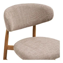 Chaise De Bar En Tissu Sable Et Métal Effet Chêne H65cm - Lena -Magasin Général Pour La Maison chaise de bar en tissu sable et metal effet chene h65cm lena 698139 698139 FRN05 WEB 1