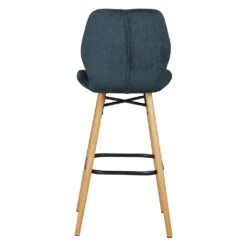 Chaise De Bar En Tissu Soft Touch Bleu Foncé H65cm - Keri -Magasin Général Pour La Maison chaise de bar en tissu soft touch bleu fonce h103 5cm keri 649284 649284 FRN04 WEB