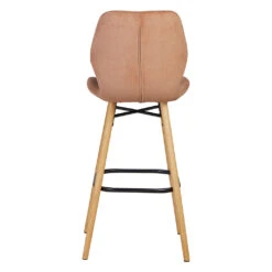 Chaise De Bar En Tissu Soft Touch Nèfle H65cm - Keri -Magasin Général Pour La Maison chaise de bar en tissu soft touch nefle h65cm keri 649288 649288 FRN04 WEB