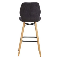 Chaise De Bar En Tissu Soft Touch Noir H65cm - Keri -Magasin Général Pour La Maison chaise de bar en tissu soft touch noir h103 5cm keri 649283 649283 FRN04 WEB