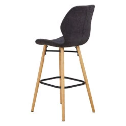 Chaise De Bar En Tissu Soft Touch Noir H65cm - Keri -Magasin Général Pour La Maison chaise de bar en tissu soft touch noir h103 5cm keri 649283 649283 FRN05 WEB