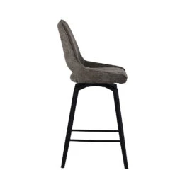 Chaise De Bar Pivotante En Tissu Vert - Stockholm -Magasin Général Pour La Maison chaise de bar pivotante en tissu vert stockholm 689336 689336 FRN03 WEB