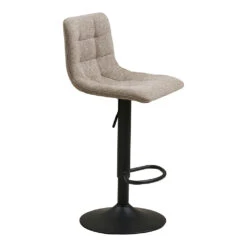 Chaise De Bar Pivotante Réglable H61/82cm En Tissu Gris - Mikel -Magasin Général Pour La Maison chaise de bar pivotante reglable h61 82cm en tissu gris mikel 698125 698125 FRN03 WEB 1