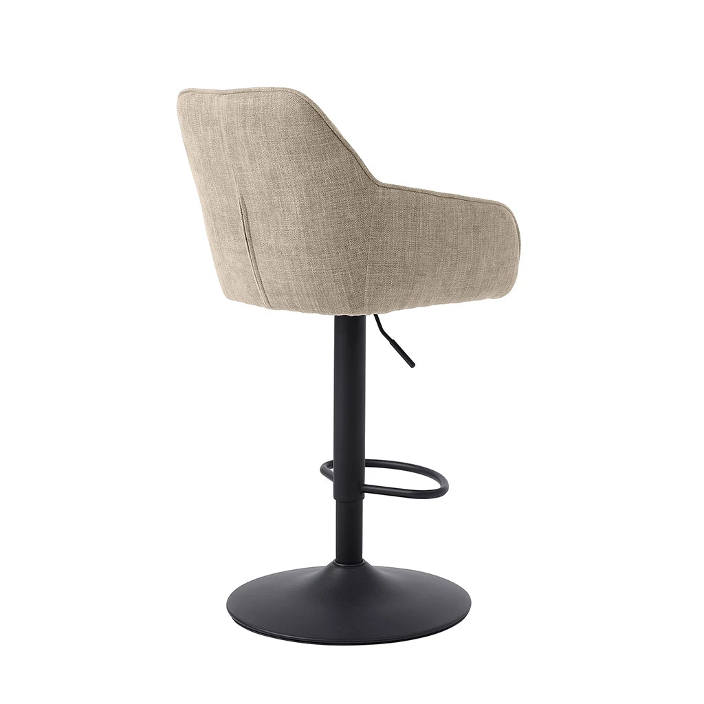 Unique Chaise De Bar Pivotante Réglable H69/84cm En Tissu Lin - Avola 2 Unique Chaise De Bar Pivotante Réglable H69/84cm En Tissu Lin - Avola – Image 2