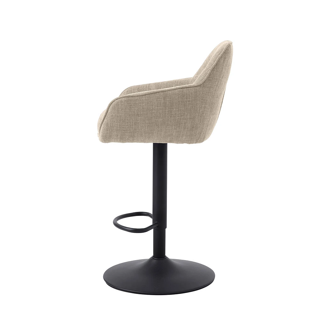 Unique Chaise De Bar Pivotante Réglable H69/84cm En Tissu Lin - Avola 3 Unique Chaise De Bar Pivotante Réglable H69/84cm En Tissu Lin - Avola – Image 3