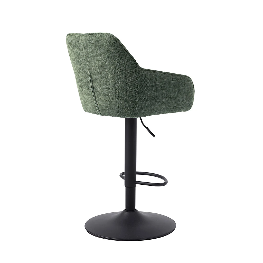 Unique Chaise De Bar Pivotante Réglable H69/84cm En Tissu Vert Forêt - Avola 2 Unique Chaise De Bar Pivotante Réglable H69/84cm En Tissu Vert Forêt - Avola – Image 2