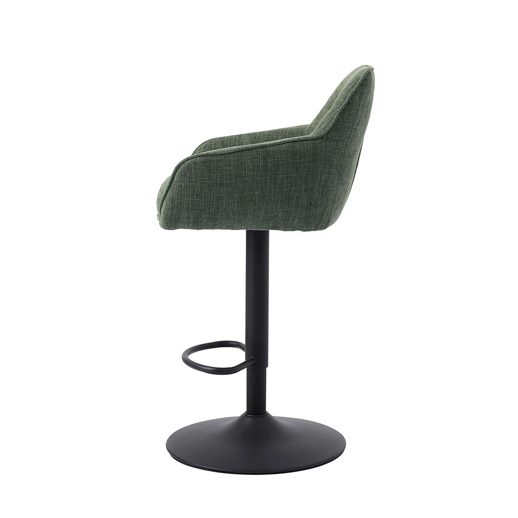 Unique Chaise De Bar Pivotante Réglable H69/84cm En Tissu Vert Forêt - Avola 3 Unique Chaise De Bar Pivotante Réglable H69/84cm En Tissu Vert Forêt - Avola – Image 3