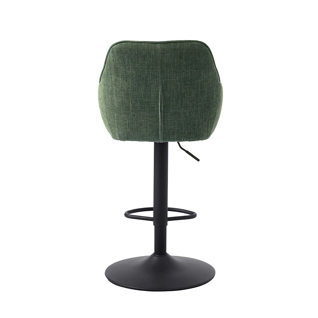 Unique Chaise De Bar Pivotante Réglable H69/84cm En Tissu Vert Forêt - Avola 4 Unique Chaise De Bar Pivotante Réglable H69/84cm En Tissu Vert Forêt - Avola – Image 4