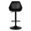 Chaise De Bar Pivotante Réglable H62/83cm Effet Cuir Noir - Moss