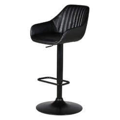 Chaise De Bar Pivotante Réglable H62/83cm Effet Cuir Noir - Moss 4 Chaise De Bar Pivotante Réglable H62/83cm Effet Cuir Noir - Moss -Magasin Général Pour La Maison chaise de bar pivotante reglable h89 109cm effet cuir noir moss 64625 646254 FRN02 WEB