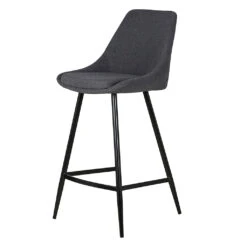 Chaise De Bar En Tissu Gris Foncé H67cm - Ben 9 Chaise De Bar En Tissu Gris Foncé H67cm - Ben -Magasin Général Pour La Maison chaise de bar tissu gris fonce ben 633428 633428 FRN03 WEB 1