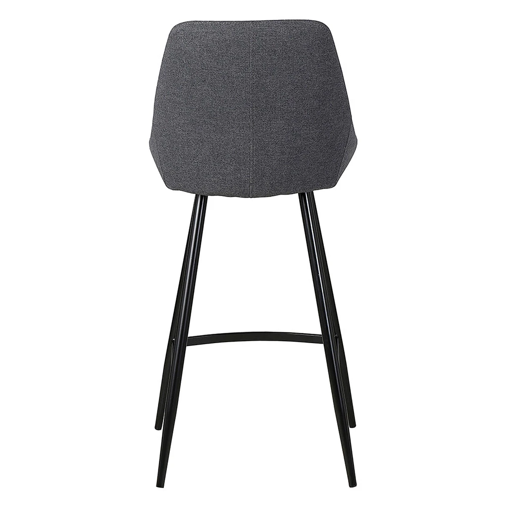 Chaise De Bar En Tissu Gris Foncé H67cm - Ben 4 Chaise De Bar En Tissu Gris Foncé H67cm - Ben – Image 4