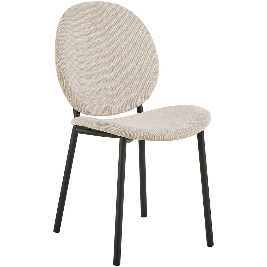Chaise De Salle à Manger En Tissu Beige - Caso 1 Chaise De Salle à Manger En Tissu Beige - Caso