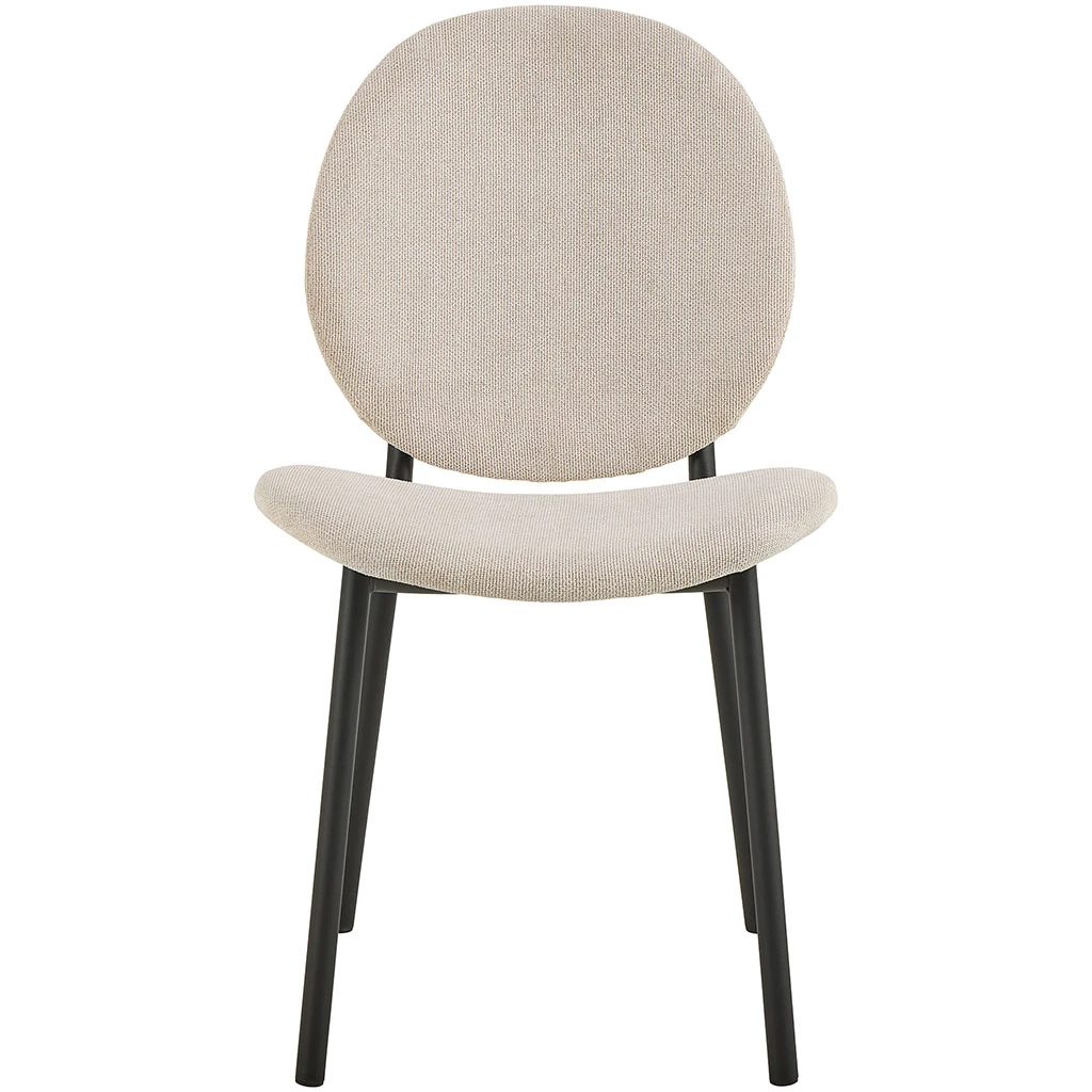 Chaise De Salle à Manger En Tissu Beige - Caso 6 Chaise De Salle à Manger En Tissu Beige - Caso – Image 6