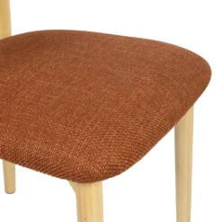 Chaise De Salle à Manger En Tissu Brique Et Hévéa - Elsy 10 Chaise De Salle à Manger En Tissu Brique Et Hévéa - Elsy -Magasin Général Pour La Maison chaise de salle a manger en tissu brique et hevea elsy 40859 40859 DET03 WEB