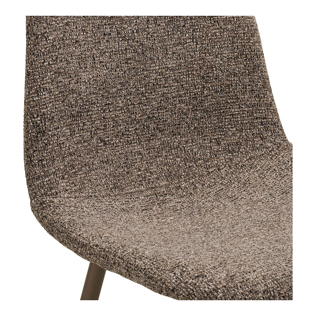 Chaise De Salle à Manger En Tissu Brun - Steve 5 Chaise De Salle à Manger En Tissu Brun - Steve – Image 5