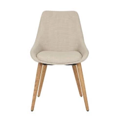 Chaise De Salle à Manger En Tissu Crème - Ben