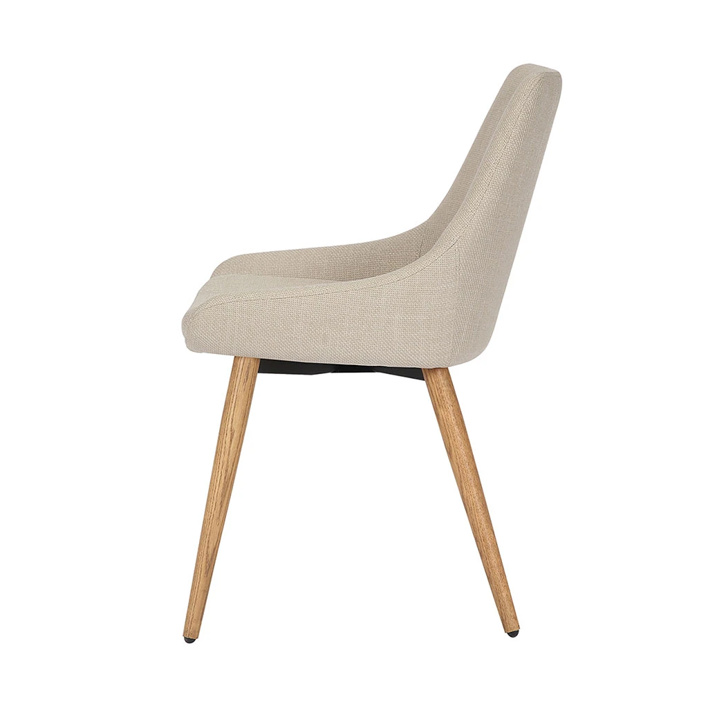 Chaise De Salle à Manger En Tissu Crème - Ben 3 Chaise De Salle à Manger En Tissu Crème - Ben – Image 3