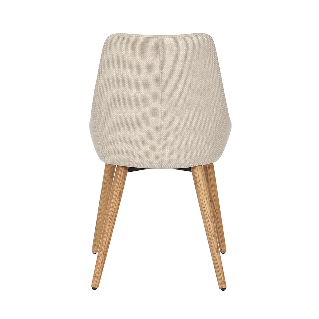 Chaise De Salle à Manger En Tissu Crème - Ben 4 Chaise De Salle à Manger En Tissu Crème - Ben – Image 4