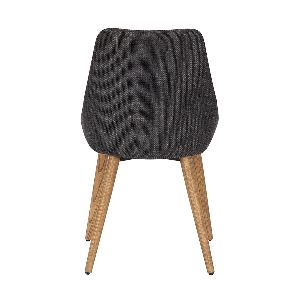 Chaise De Salle à Manger En Tissu Gris Anthracite - Ben 4 Chaise De Salle à Manger En Tissu Gris Anthracite - Ben – Image 4