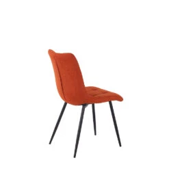 Chaise De Salle à Manger En Tissu Matelassé Terracotta - Lilly -Magasin Général Pour La Maison chaise de salle a manger en tissu matelasse terracotta lilly 643750 643750 FRN04 WEB