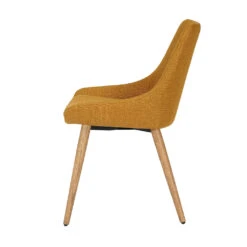 Chaise De Salle à Manger En Tissu Ocre - Ben 10 Chaise De Salle à Manger En Tissu Ocre - Ben -Magasin Général Pour La Maison chaise de salle a manger en tissu ocre ben 671169 671169 FRN03 WEB 2
