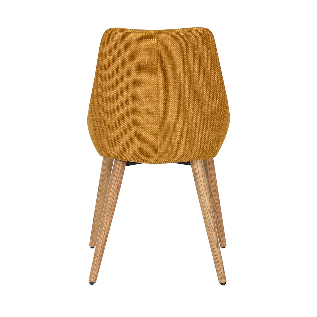 Chaise De Salle à Manger En Tissu Ocre - Ben 4 Chaise De Salle à Manger En Tissu Ocre - Ben – Image 4