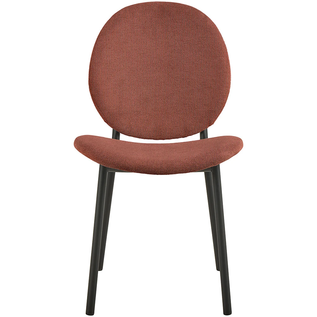 Chaise De Salle à Manger En Tissu Terracotta - Caso 6 Chaise De Salle à Manger En Tissu Terracotta - Caso – Image 6