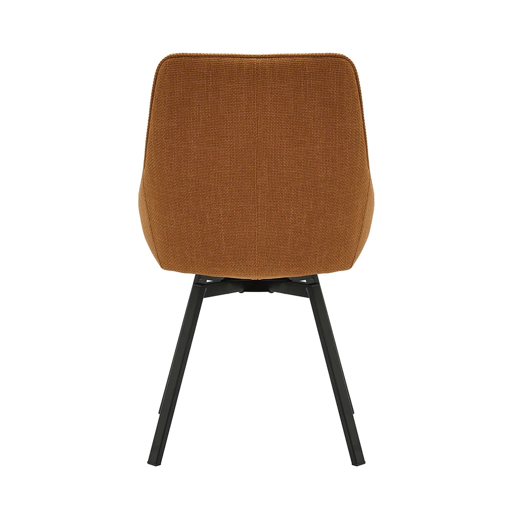 Chaise De Salle à Manger Pivotante En Tissu Miel - Kizim 5 Chaise De Salle à Manger Pivotante En Tissu Miel - Kizim – Image 5