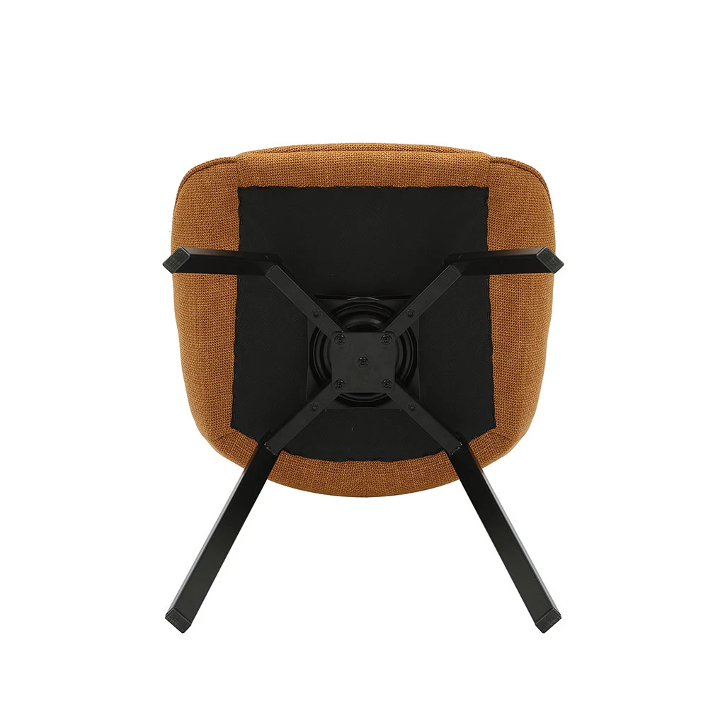 Chaise De Salle à Manger Pivotante En Tissu Miel - Kizim 7 Chaise De Salle à Manger Pivotante En Tissu Miel - Kizim – Image 7