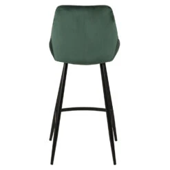 Chaise De Bar En Velours Vert H67cm - Ben 8 Chaise De Bar En Velours Vert H67cm - Ben -Magasin Général Pour La Maison chaise plan de travail en velour vert fonce ben 630956 630956 FRN04 WEB 1