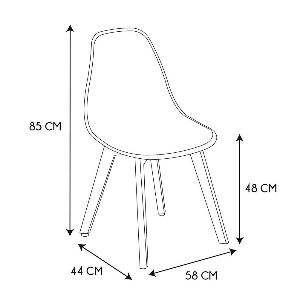 Chaise Salle à Manger Effet Cuir Marron - Amber 4 Chaise Salle à Manger Effet Cuir Marron - Amber – Image 4