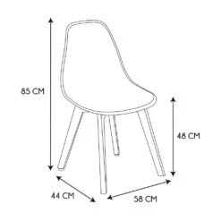 Chaise Salle à Manger Effet Cuir Noir - Amber -Magasin Général Pour La Maison chaise salle a manger effet cuir noir amber 620098 620098 FRN05 WEB 3
