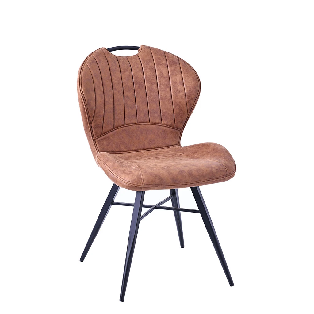 Chaise Salle à Manger En Microfibre Camel - Vicky 1 Chaise Salle à Manger En Microfibre Camel - Vicky