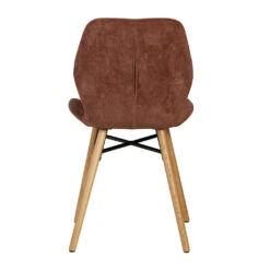 Chaise Salle à Manger En Tissu Soft Touch Acajou - Keri -Magasin Général Pour La Maison chaise salle a manger en tissu soft touch acajou keri 638829 638829 FRN04 WEB 1