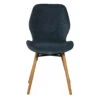Chaise Salle à Manger En Tissu Soft Touch Bleu Foncé - Keri