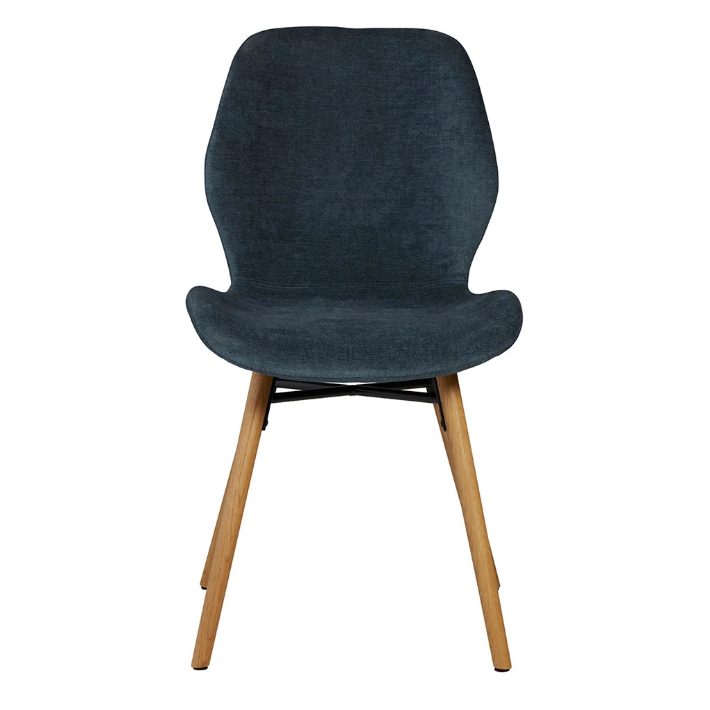 Chaise Salle à Manger En Tissu Soft Touch Bleu Foncé - Keri 1 Chaise Salle à Manger En Tissu Soft Touch Bleu Foncé - Keri