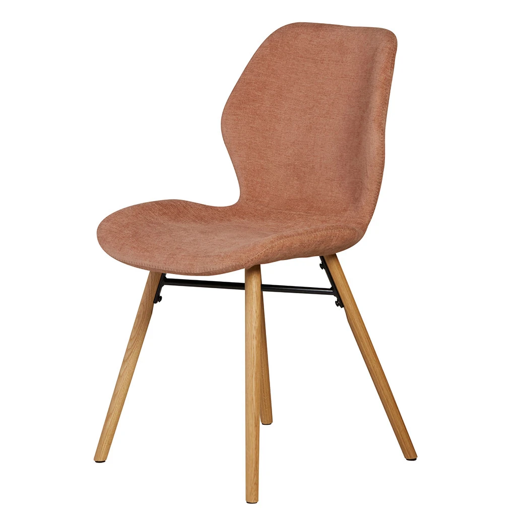 Chaise Salle à Manger En Tissu Soft Touch Marron Nèfle - Keri 2 Chaise Salle à Manger En Tissu Soft Touch Marron Nèfle - Keri – Image 2