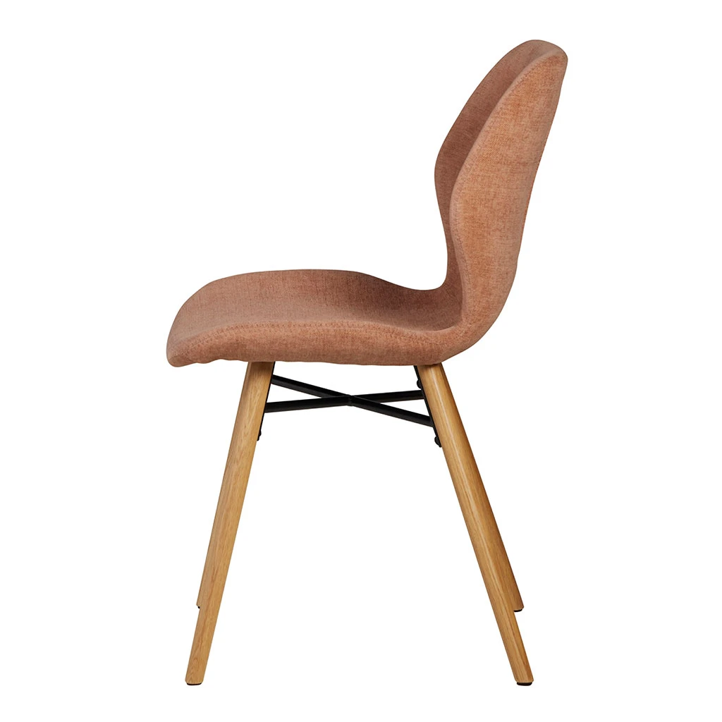 Chaise Salle à Manger En Tissu Soft Touch Marron Nèfle - Keri 3 Chaise Salle à Manger En Tissu Soft Touch Marron Nèfle - Keri – Image 3