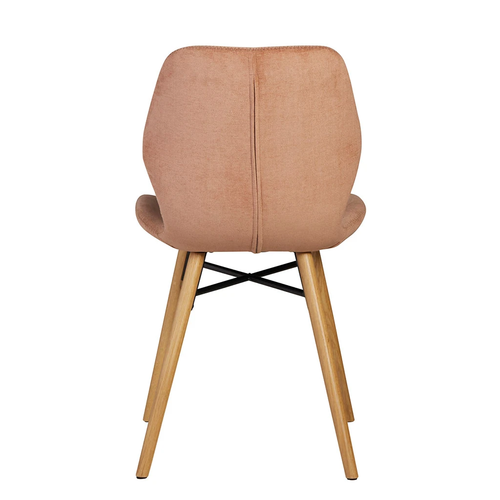 Chaise Salle à Manger En Tissu Soft Touch Marron Nèfle - Keri 4 Chaise Salle à Manger En Tissu Soft Touch Marron Nèfle - Keri – Image 4