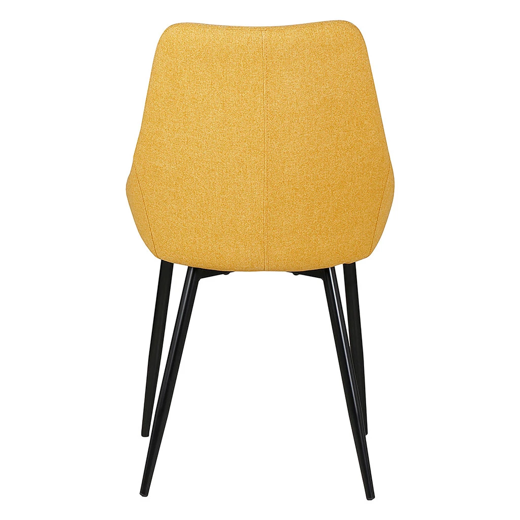 Chaise Salle à Manger Tissu Moutarde - Ben 4 Chaise Salle à Manger Tissu Moutarde - Ben – Image 4