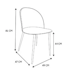 Chaise Scandinave Bergen Bleu Canard -Magasin Général Pour La Maison chaise scandinave bergen bleu canard 623901 623901 FRN05 WEB 3