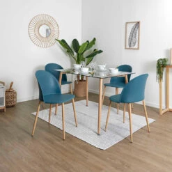 Chaise Scandinave Bergen Bleu Canard -Magasin Général Pour La Maison chaise scandinave bergen bleu canard 623901 623901 FRN06 WEB 4