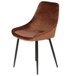 Chaise Salle à Manger En Velours Marron - Ben 7 Chaise Salle à Manger En Velours Marron - Ben -Magasin Général Pour La Maison chaisel salle a manger en velours marron ben 623837 623837 FRN02 WEB 1
