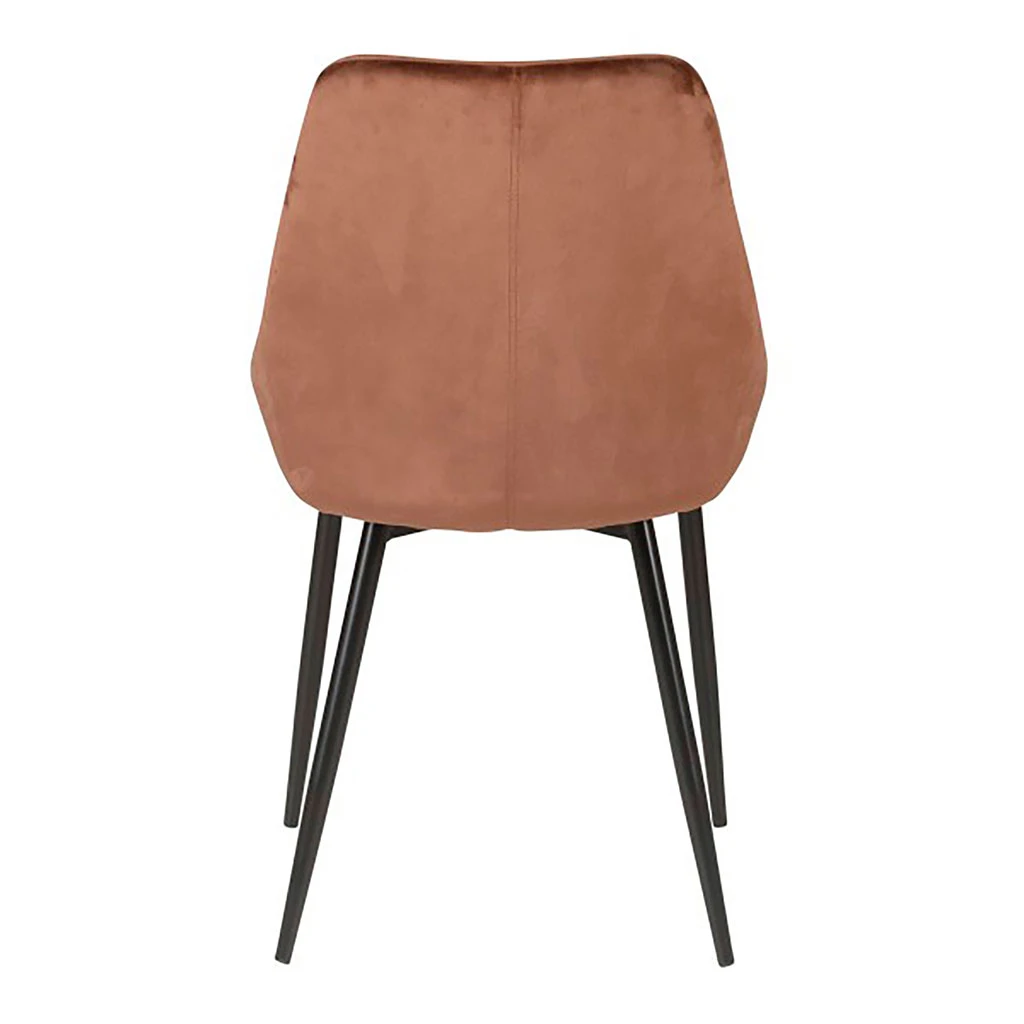Chaise Salle à Manger En Velours Marron - Ben 4 Chaise Salle à Manger En Velours Marron - Ben – Image 4