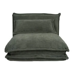 Chauffeuse En Tissu Côtelé Kaki - Tessia