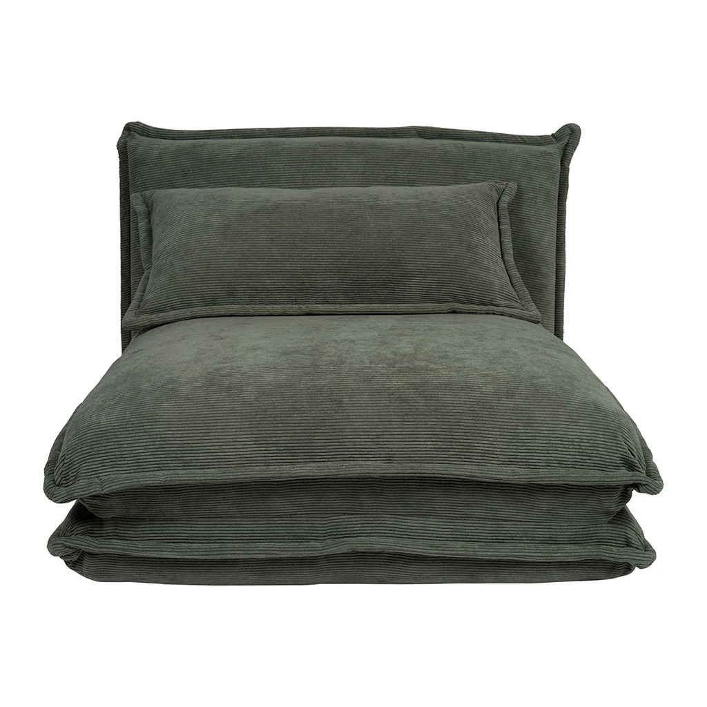 Chauffeuse En Tissu Côtelé Kaki - Tessia 1 Chauffeuse En Tissu Côtelé Kaki - Tessia